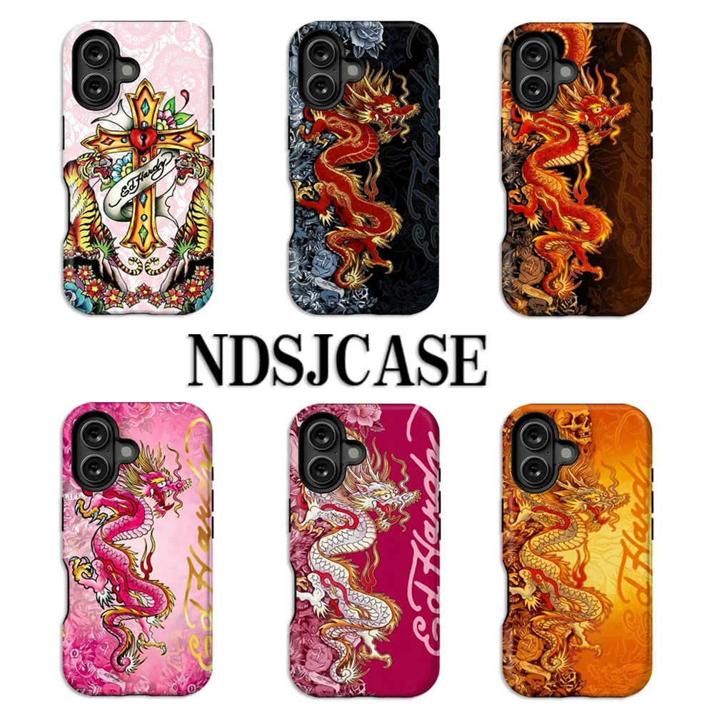 Hot Luxury Clmj Vibrant Dragon Phone Case for Samsung Galaxy S20 S23 S24 S25 S26 FE Plus Ultra Edge 4G5G Double-layer Back Cover