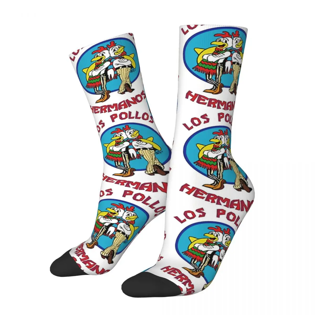 Happy Retro Los Pollos Hermanos Crazy Men's Socks Unisex Harajuku Seamless Printed Novelty Crew Sock Boys Gift