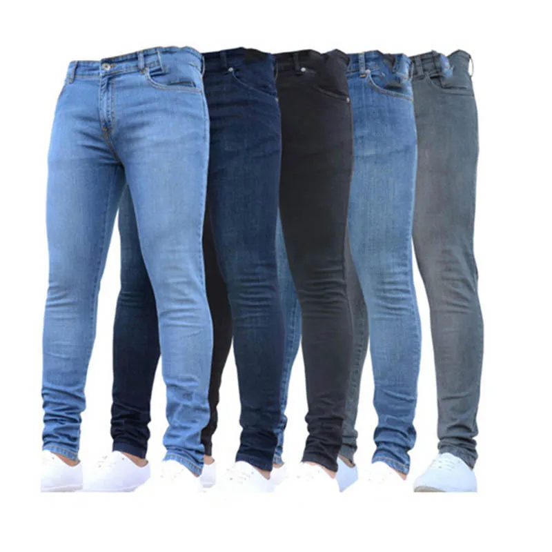

Men's Slim Elastic Black Tight Leggings Jeans