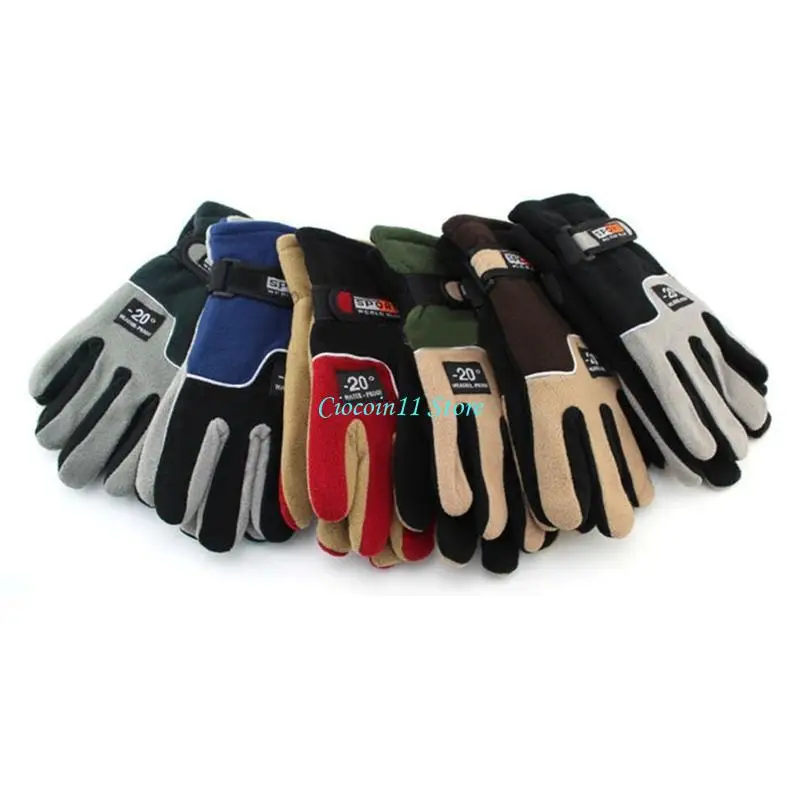 

Y1UB Men Women Winter Gloves Warm Thermal Anti-slip Outdoor Running Snowboard Gloves