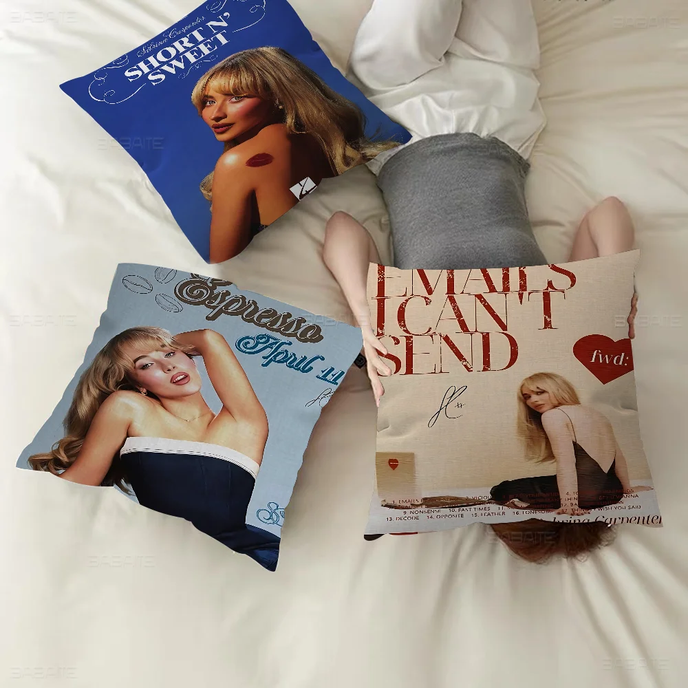 

Singer S-Sabrina Ann Lynn C-Carpenter Personalized Pillow Cover Kids Bedroom Wild Party Decor Pillowcase Kid Birthday Shower