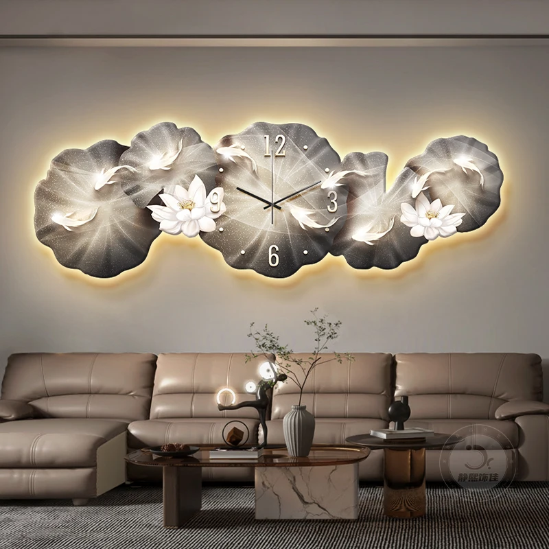 /Chinese Accent Wall Clocks Luxury Design Save Space Large Size Beauty Wall Watch Art Mural Reloj De Pared Postmodern Furniture