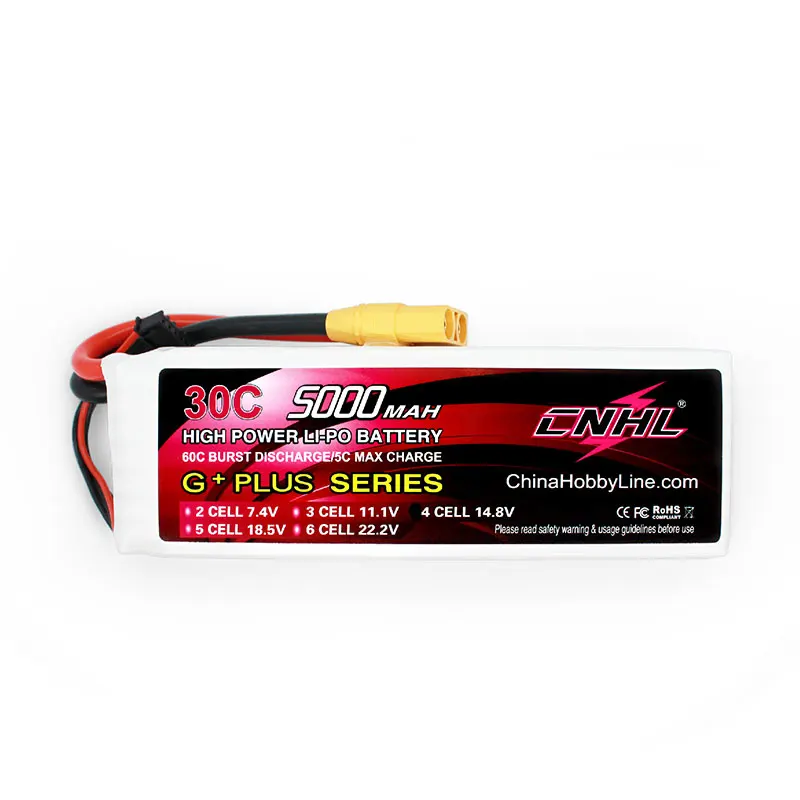 

CNHL 5000 мАч 14,8 В 4S 30C Lipo аккумулятор с вилкой XT90