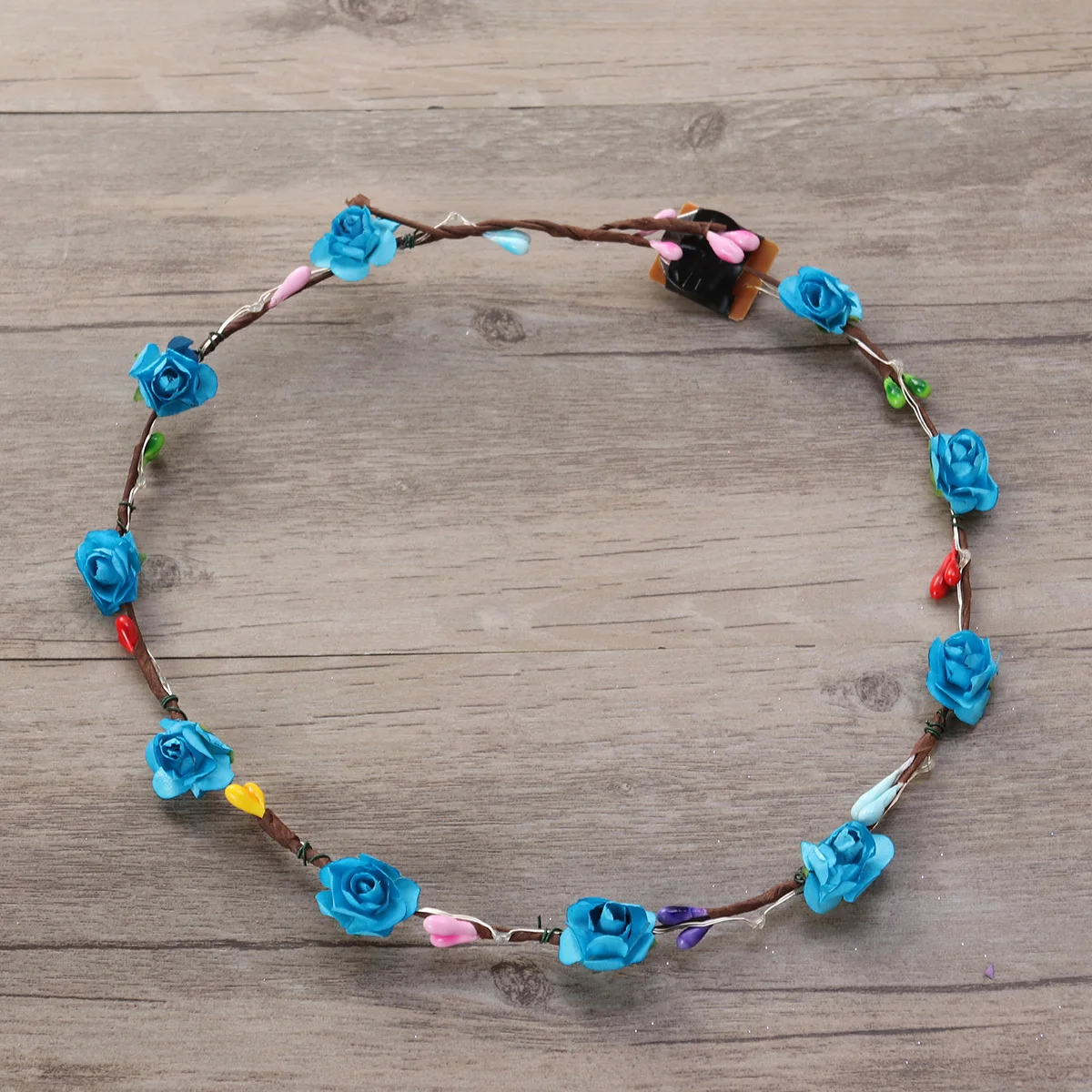 

Led Flower Crown Headband Light Up Party Headdress For Wedding Birthday Christmas Halloween Glow Wreath Hair Accessory