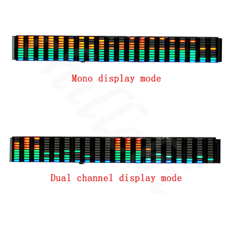 Amplificador de Música com Tela de Espectro LED de 20 Segmentos e 10 Níveis, Novo, Colorido, USB, Fonte de Alimentação 5-12V, Pronto para Uso