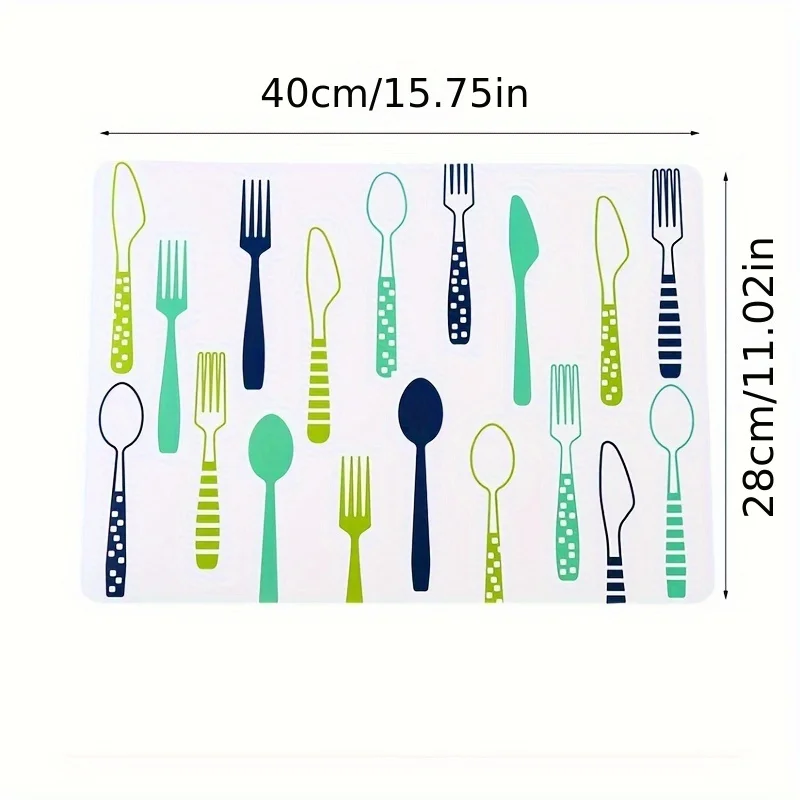 4PCS Placemats PVC Table Mat Kids Tableware Cartoon Dining Table Disc Pads Coasters Napperon Plate Bar Tapete De Lugar 40*28cm