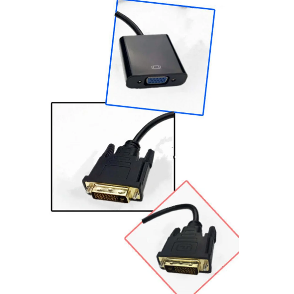 

Dvi Male to Vga Female Cable 25 Pin Dvi-D to Vga 1080p for Computer High-Definition Stable Signal Transmission