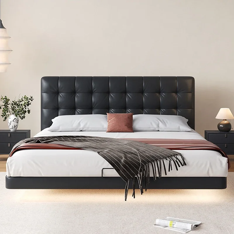 #Bedroom Wood Double Bed Cheap Modern Low Profile Twin Queen Frames Bed House Luxury Storage Cama Matrimonial House Accessories