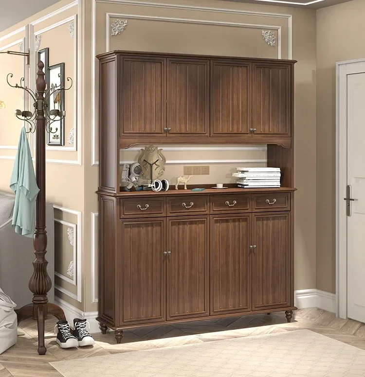 Solid Wood Shoe Cabinet, Doorstep Entry Cabinet, Wall Storage Cabinet