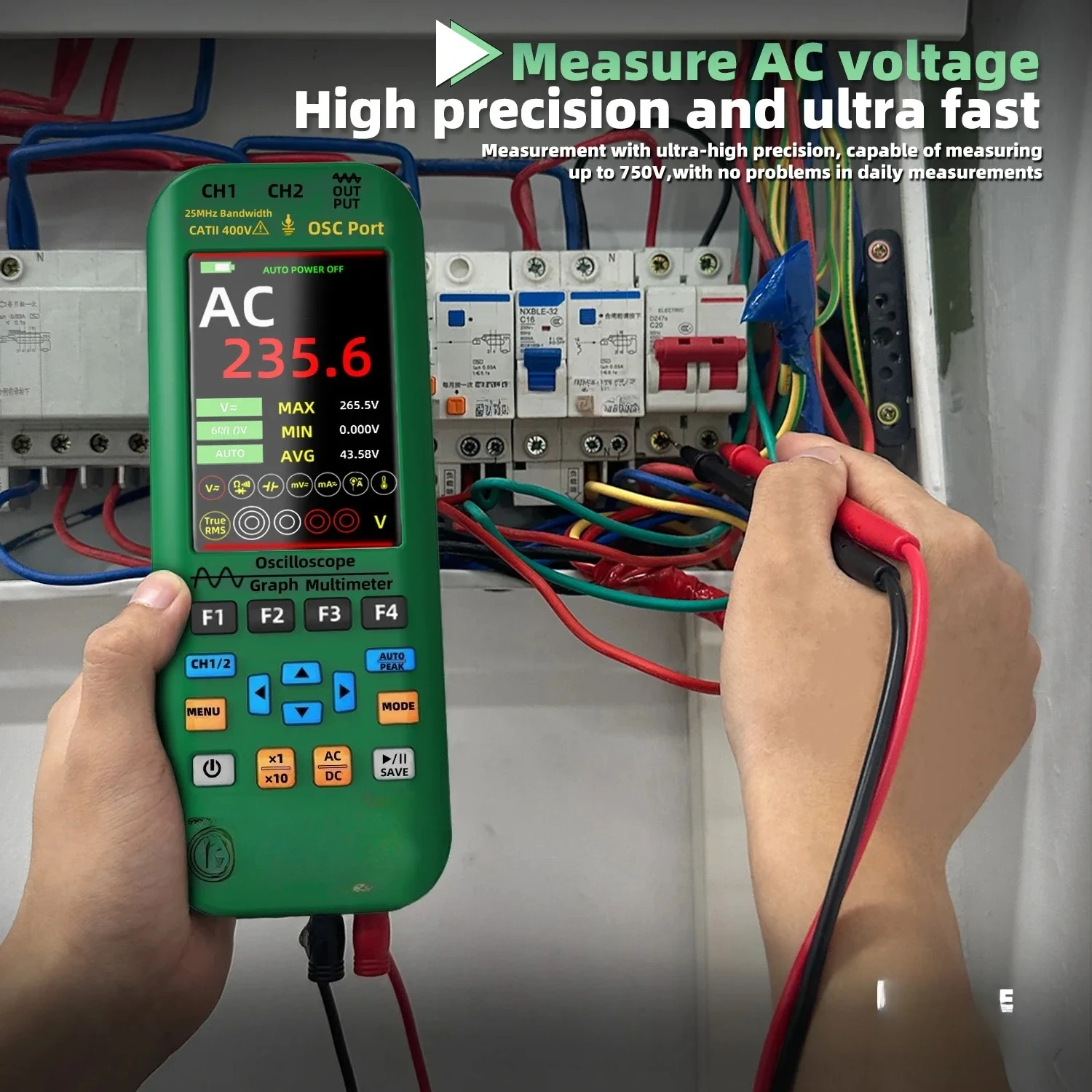 2025 hot sale Oscilloscope Graph Digital Multimeter with Auto Range Voltmeter Current Ammeter Ohmmeter & Ohm Tester  Customiz