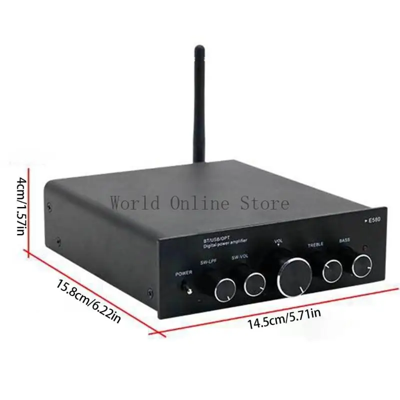 E580 2.1ch HiFi Power Amplifier Wireless Streaming Overloads Protections 87HC