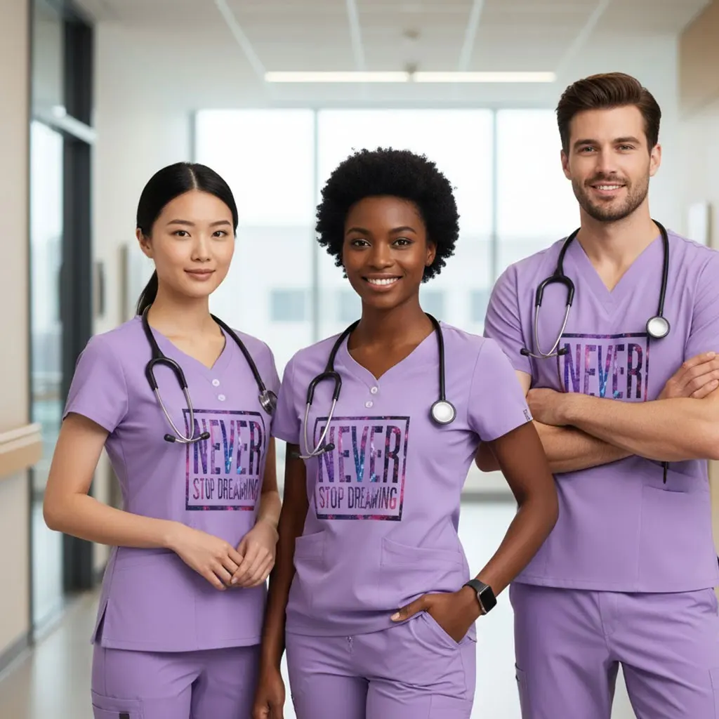 

Женский хирургический костюм с индивидуальной печатью: летний, тонкий, эластичный, быстросохнущий, для врачей