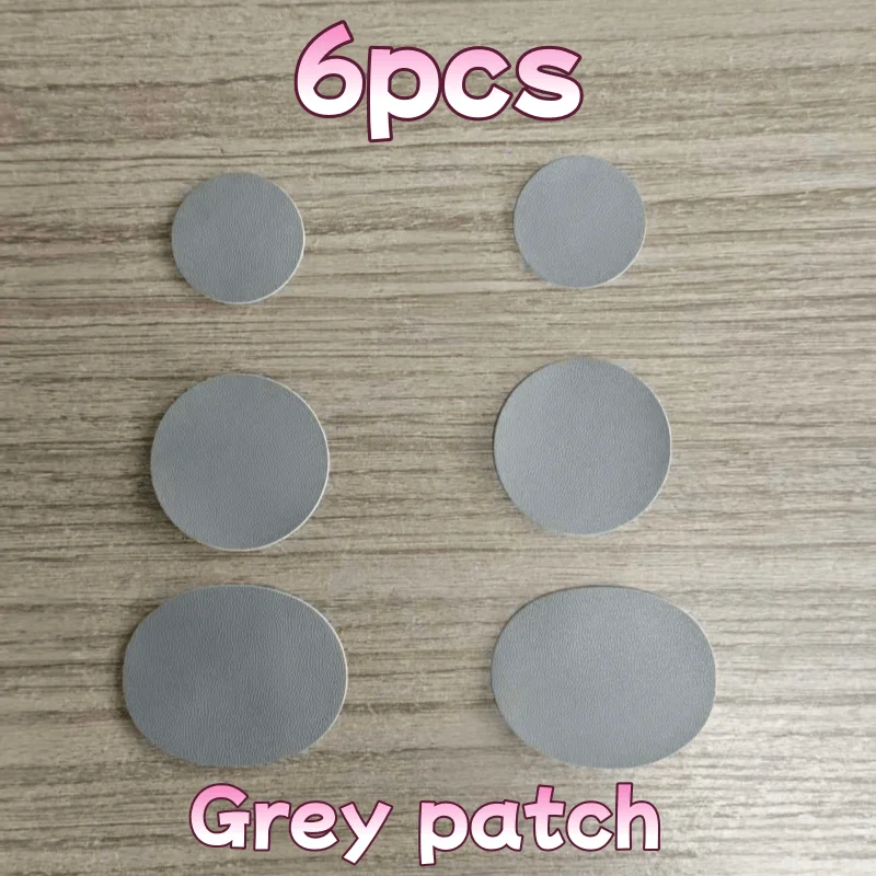 Washable Grey Shoe Mending Patches 6Pcs, Self Adhesive Waterproof Stickers Repair Sneaker Toe Heel Damaged Mesh Holes