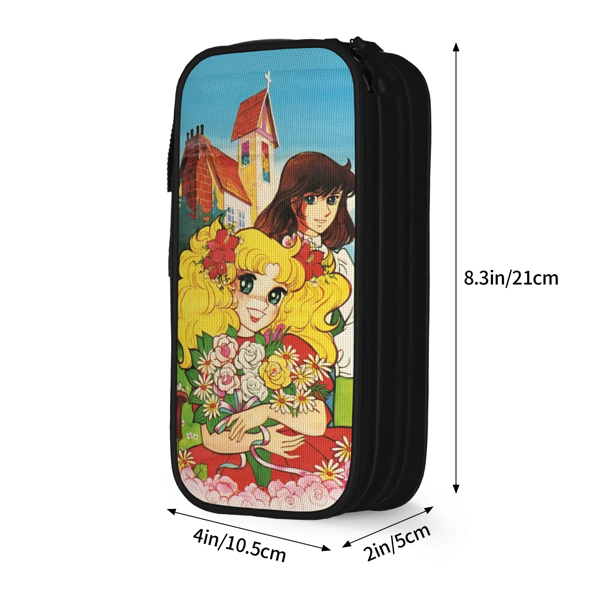 Candy Candy Anime Manga  Pencil Cases Classic  Romance Pen Holder Bag Student Big Capacity Office Cosmetic Pencil Pouch