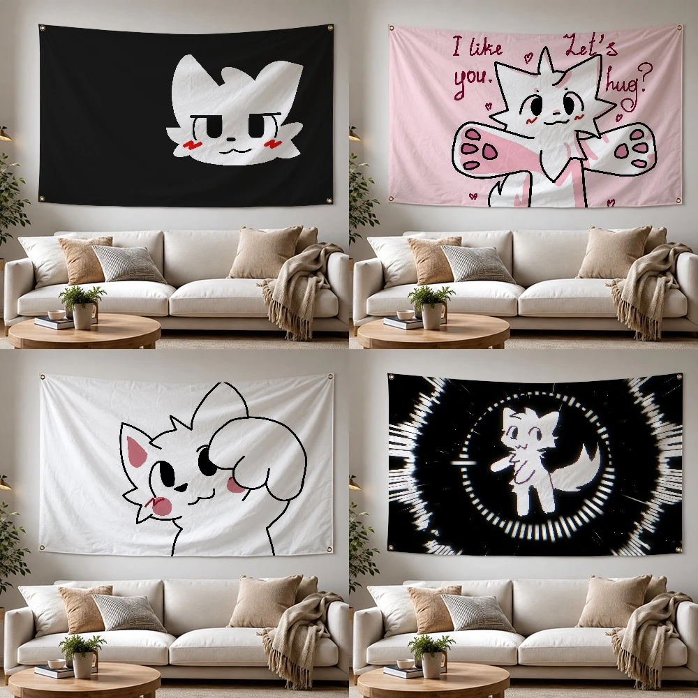 Boykisser Silly Cat Niedliche Outdoor-Flagge für Zuhause, Camping, Party, Club, Dekoration, Garten, Hof, Wandbehang, Banner