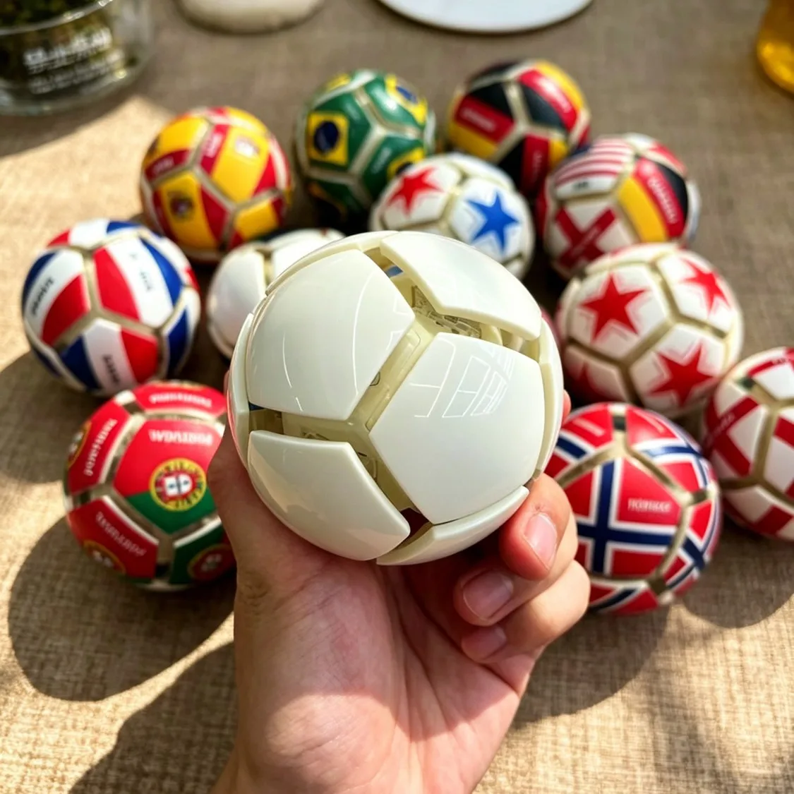 2026 New Decompression Football Pinch Music Button Fans Supplies Small Gift Million Flag Key Chain Souvenirs Adapt to Multiplefa