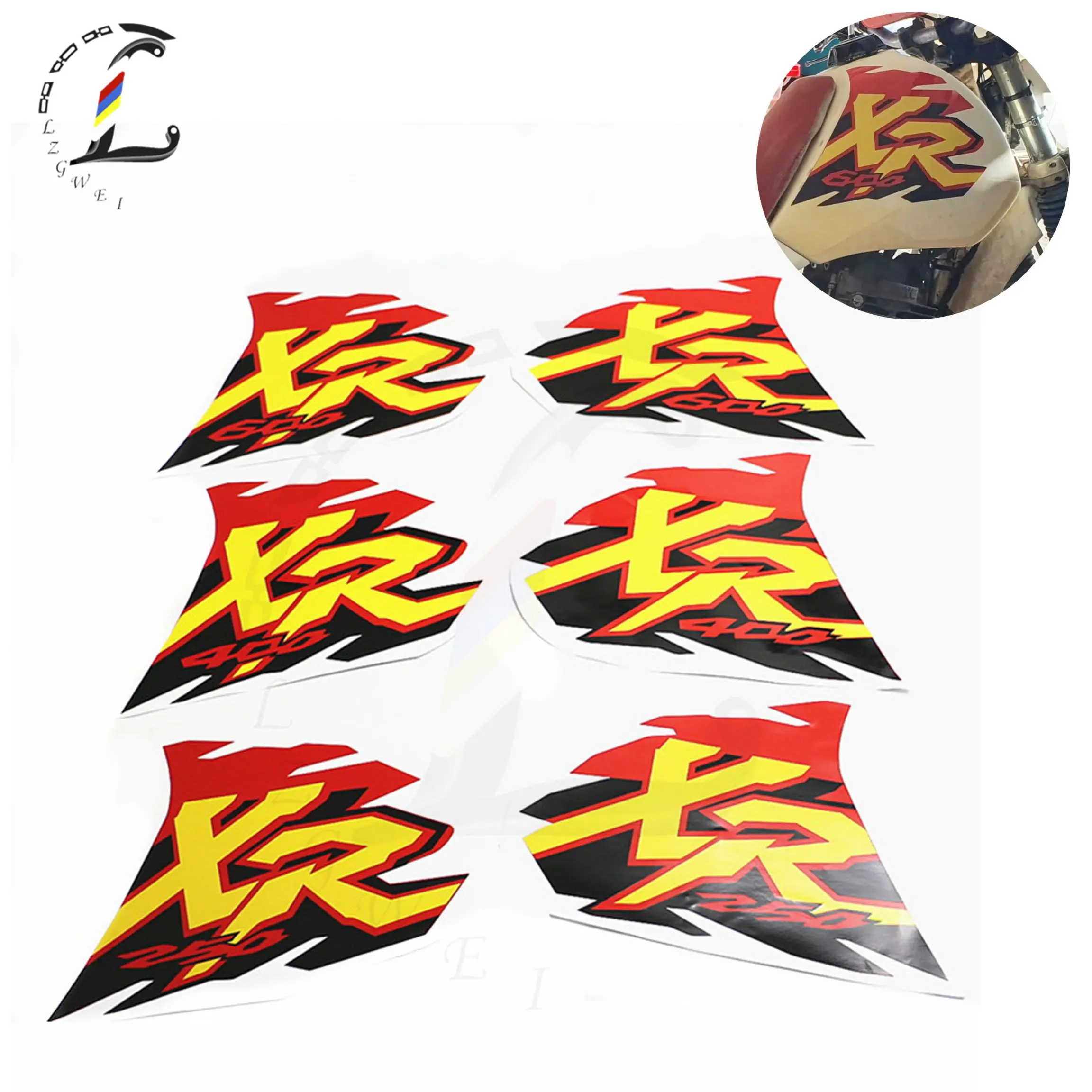 

XR Motorcycle Stickers Waterproof Fuel Tank Decals Sticker Protection Decal Accessories For Honda XR250 XR400 XR600 XR 250 400