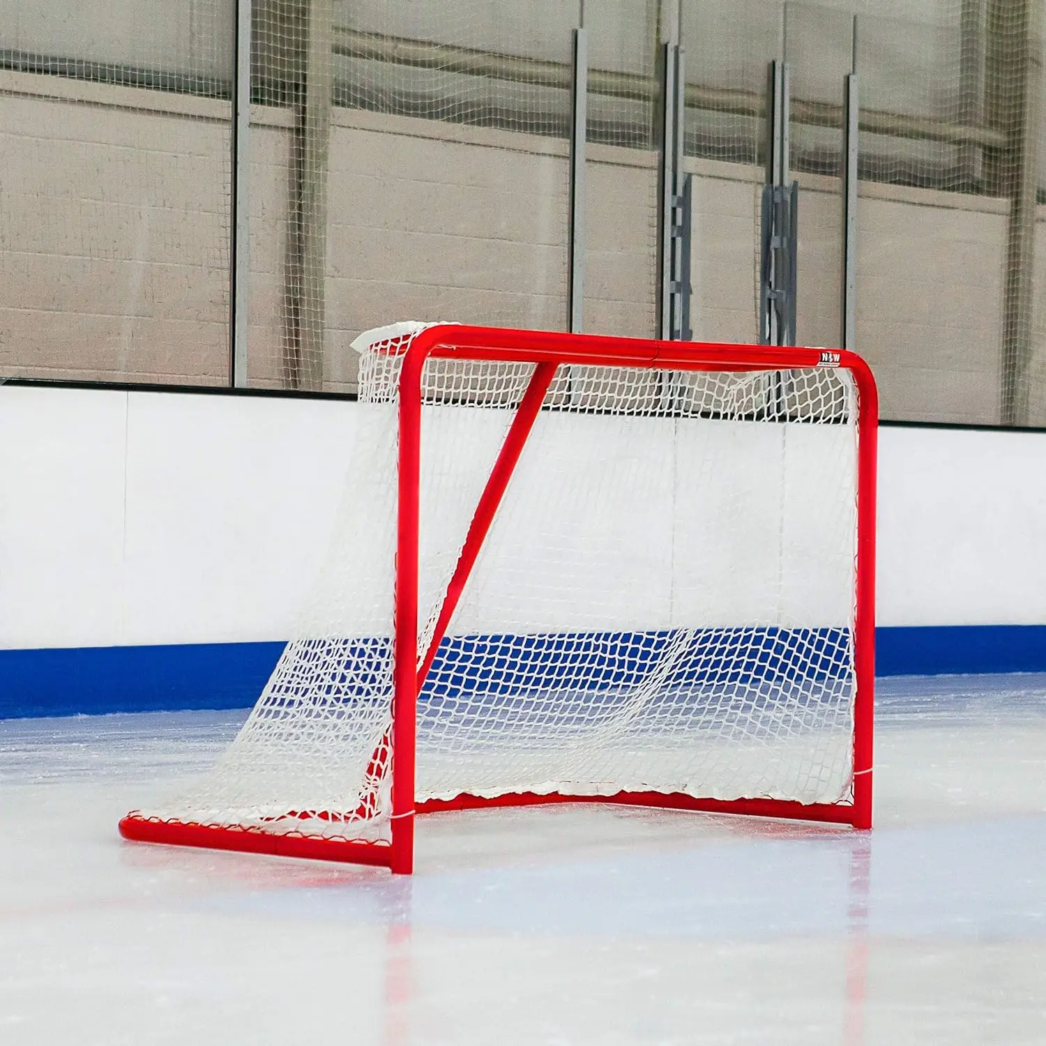 Knotless White Frame Outdoor Ice Hockey Goal Lacrosse Net