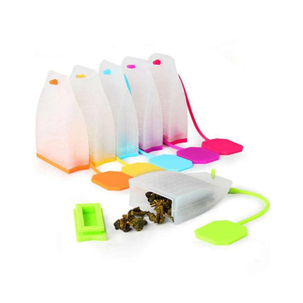 

Silicone Reusable Tea Bag Tea Infuser Strainer Loose Leaf Filters Steeper for Tea Cups Mugs Teapots (Yellow)