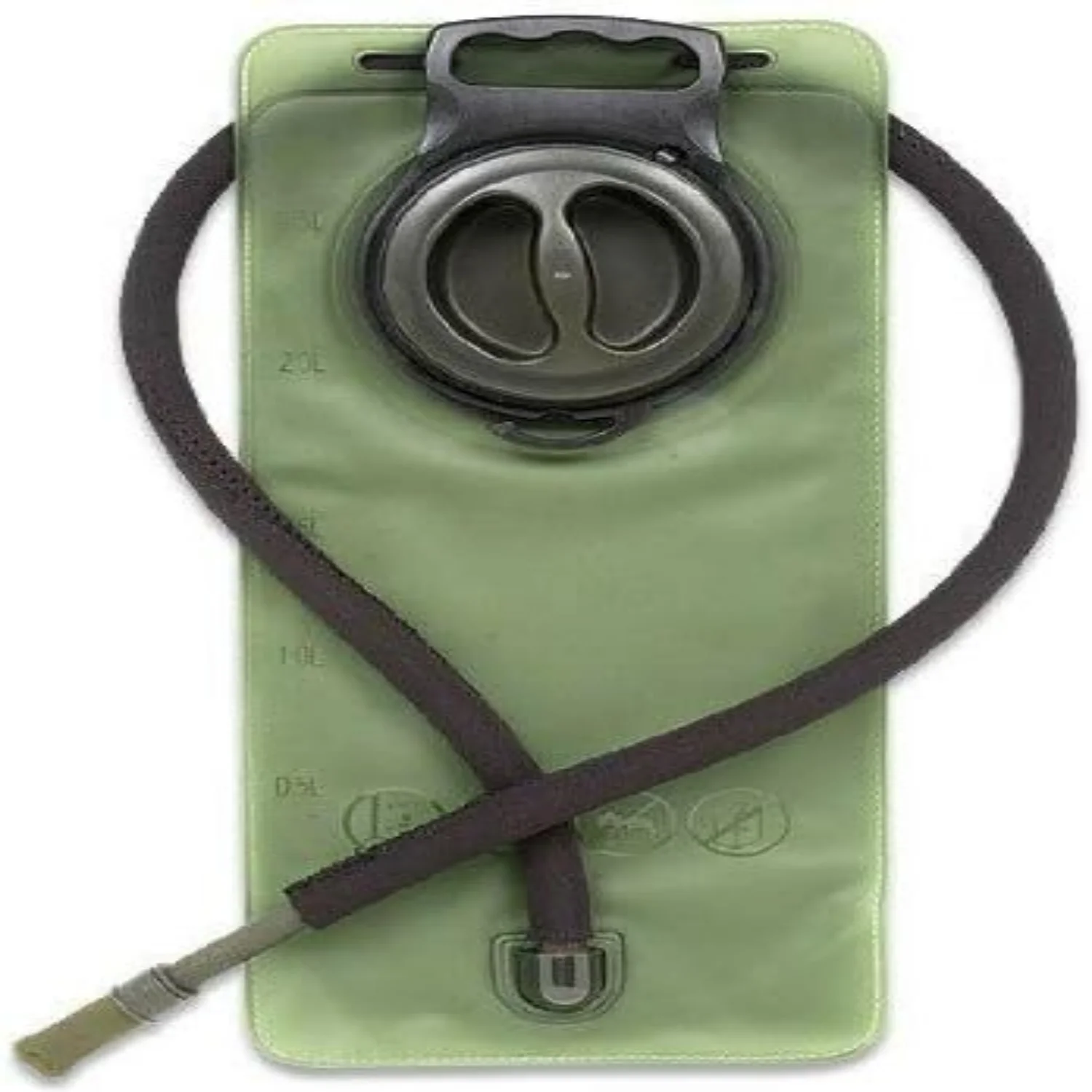 Mochila de hidratación táctica duradera de camuflaje multi terreno con capacidad de depósito de vejiga potable de agua de 2,5 litros, mano