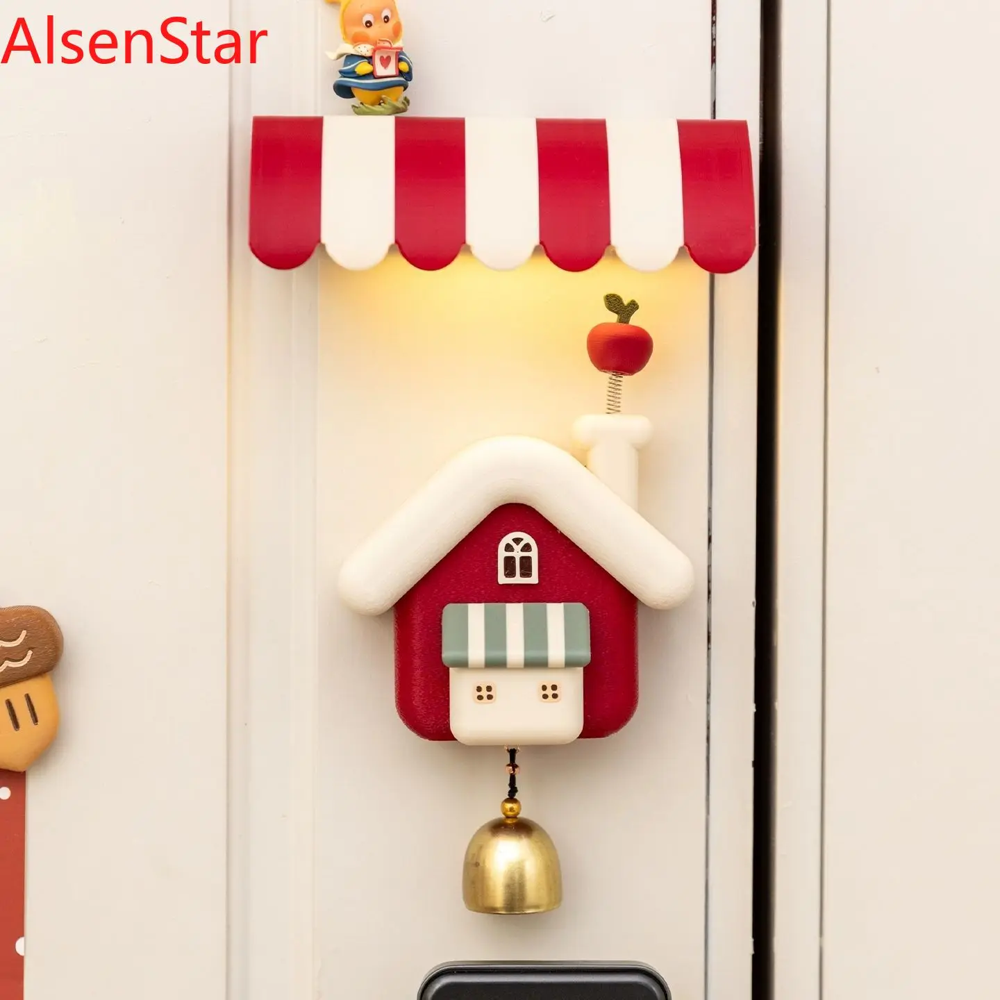 

Mini Art Christmas Tree Doorbell Pendant Magnetic Attraction Refrigerator Magnet Home Scene Layout Atmosphere Wall Decoration