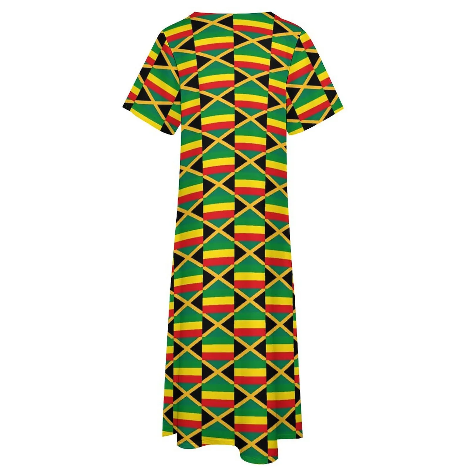 Jamaica Vlag Jurk Zomer Vlag Van Reggae Koreaanse Mode Boho Strand Lange Jurken Vrouwen Ontwerp Trendy Maxi Jurk Grote Maat 4xl