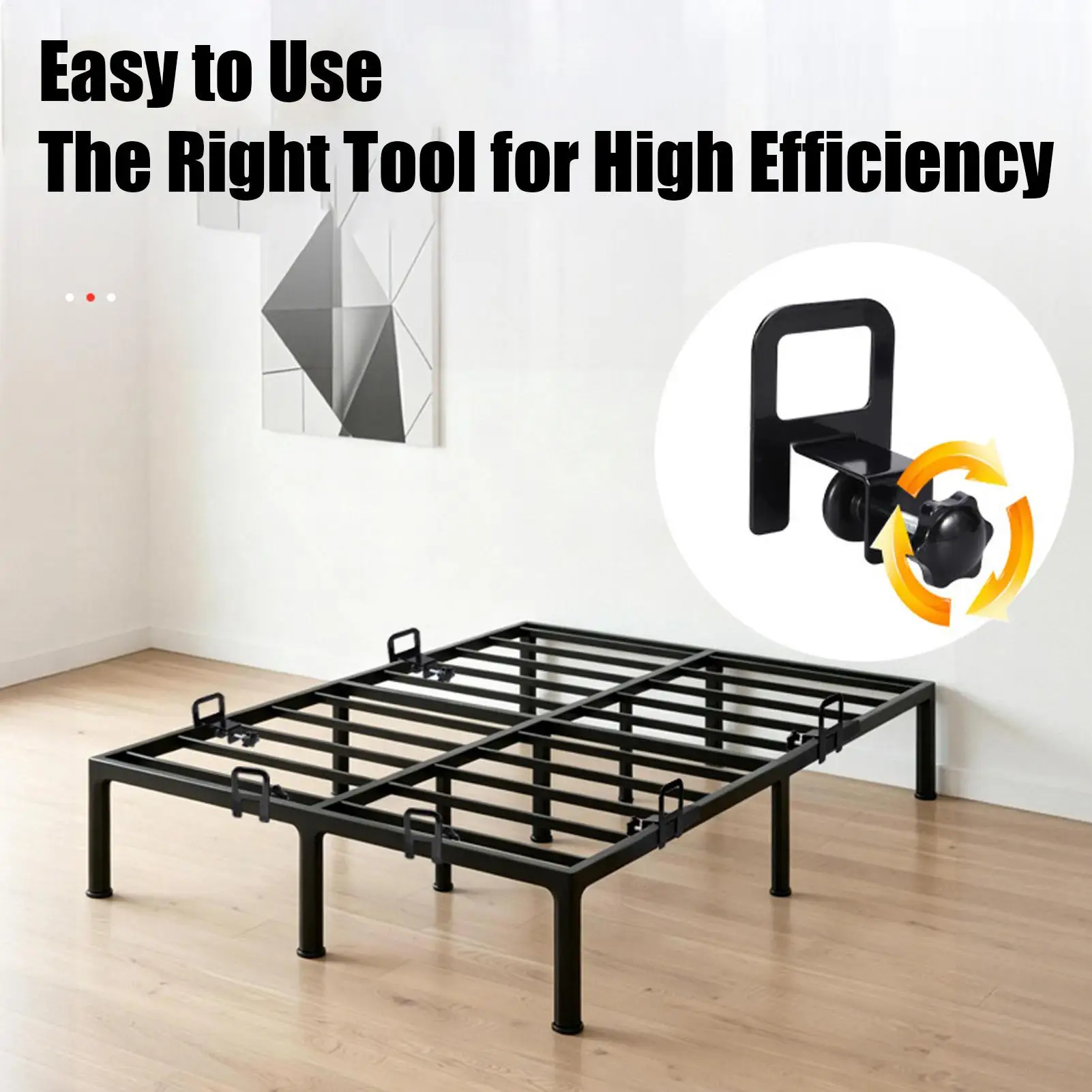 Mattress Slide Stopper 6-Piece Metal Stable Bedding Gripper Fasteners Mattress Slide Stopper for Metal Frame for Couch Corner