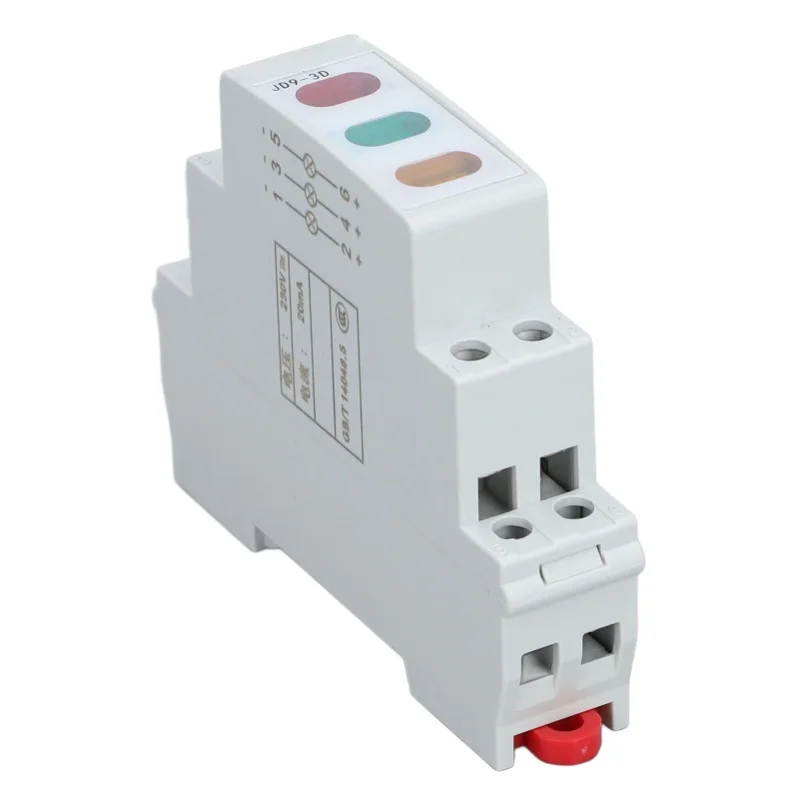 DIN Rail Indicator Light Red Yellow Green LED Indicator Lamp For Magnetic Starter Contactor AC DC 230V