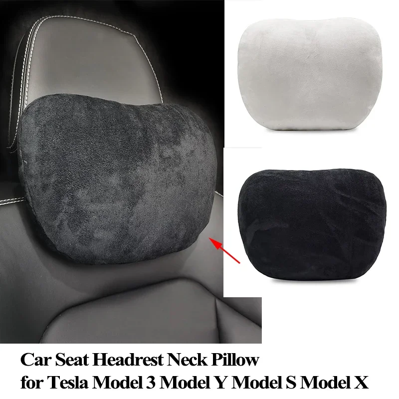 

For Tesla Model Y Model 3 Car Seat Headrest Neck Pillow Model X Model S Comfort Soft Neck Cushion Protector Cover Accessories