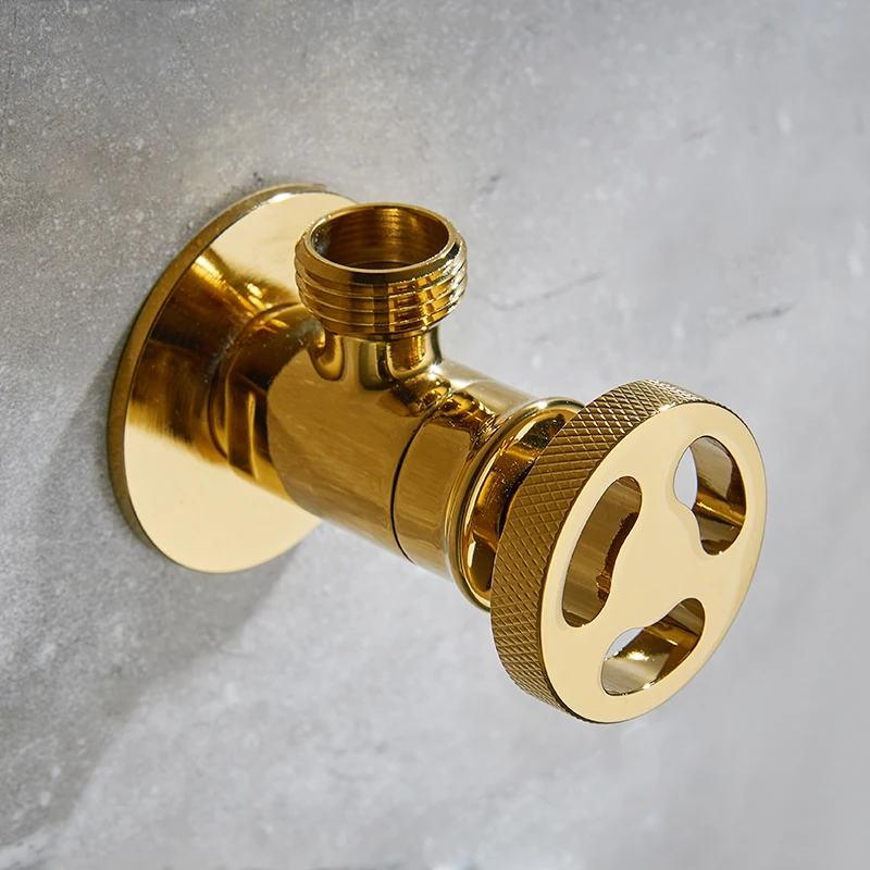 

Faucet Replacement Parts 1/2" x 1/2" Black Brass Angle Stop Valve Filling For Faucet and Toilet Triangle Valves Water Stop 20J01