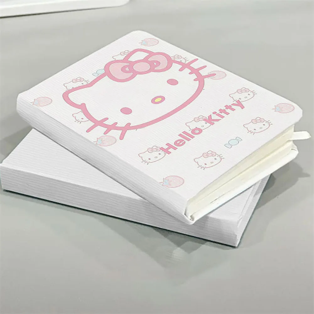 High Face Value Hello Kitty Portable A7 Notepad Cartoon Cute Girl Heart Pocket Notebook Student Mini Plan Book Practical Gift