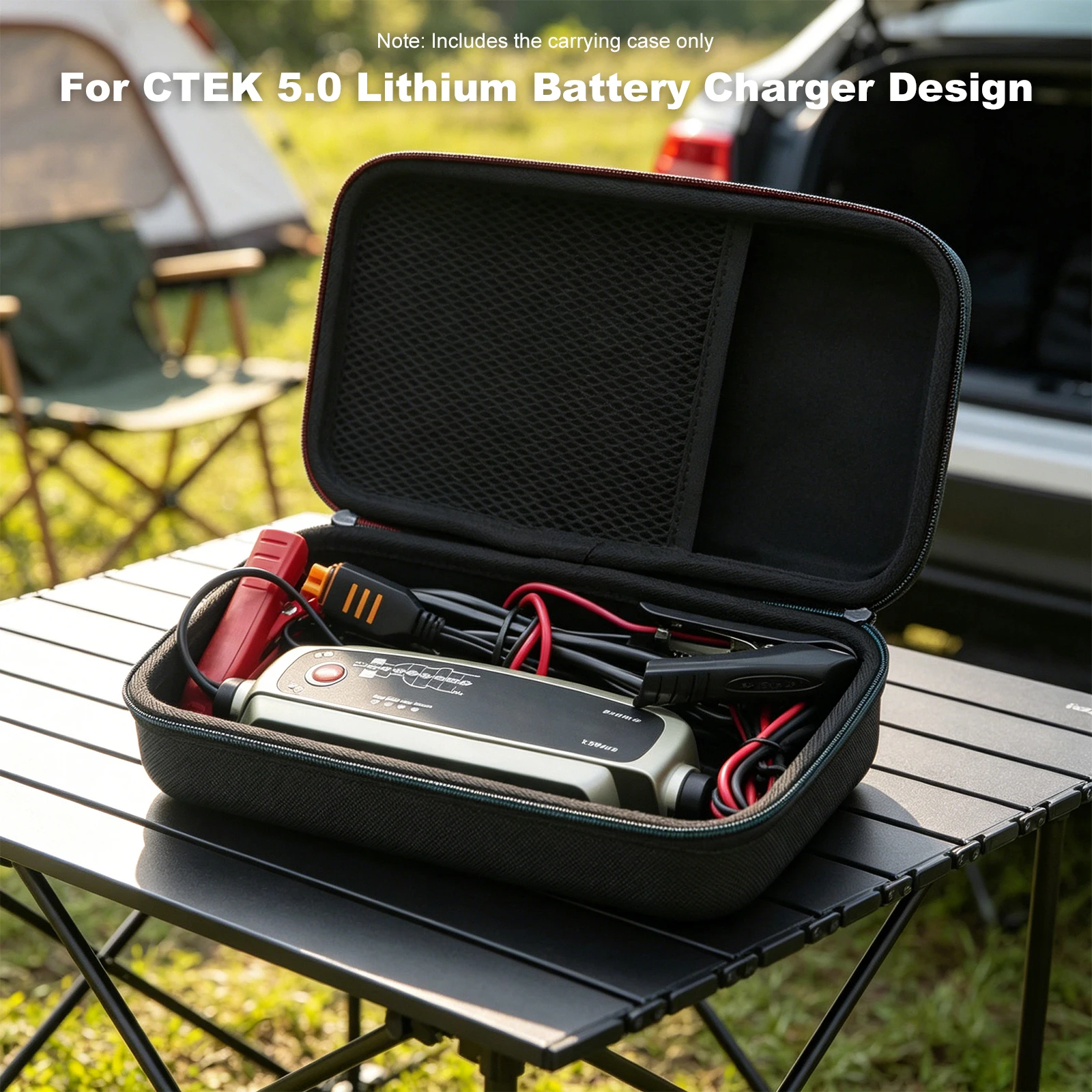 Large Capacity Hardshell Carrying Bag For CTEK 5.0 Lithium Battery Charger Multi-Purpose Simple Storage Bags for Outdoor Travel