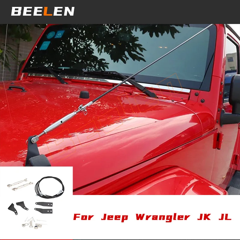 

Комплект упора для конечностей, автомобильный капот, препятствия, веревка, ветка, щетка для Jeep Wrangler JK JL JT 2007-2025, защитные аксессуары