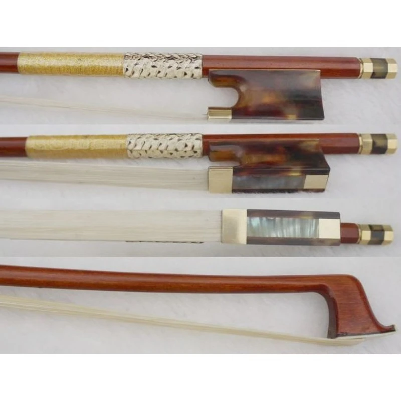 

4/4 3/4 1/2 High-grade natural Mongolian ponytail hair Brazilian hematoxylin violin bow