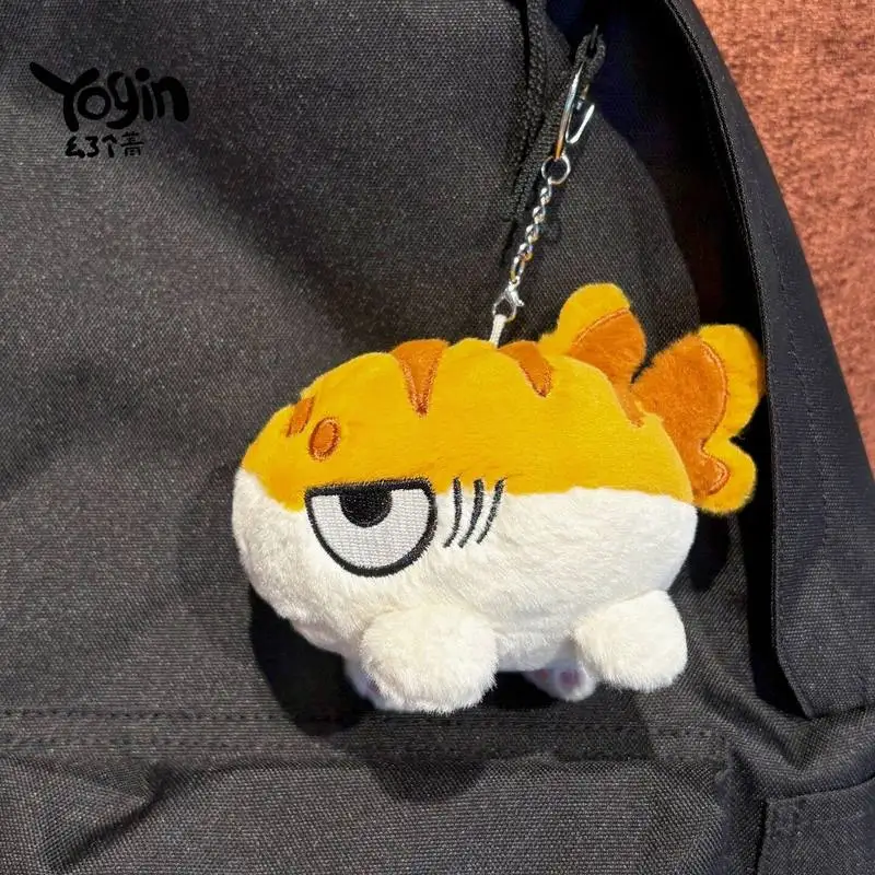 

Kawaii Bag Charm In Stock Shark Cat Plush Keychain Cute Soft Stuffed Pendant For Backpack Purse Wallet Decoration Birthday Gift