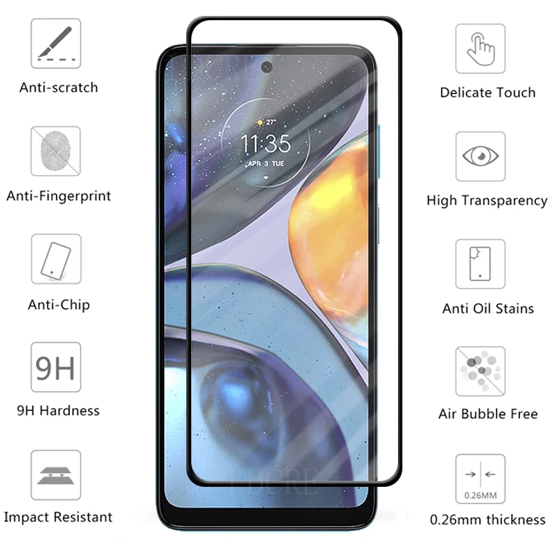 6-in-1 Für Motorola Moto G22 Glas Für Moto G22 G 22 Gehärtetem Glas Film Volle Gover 9H Screen Protector Für Moto G22 Objektiv Glas