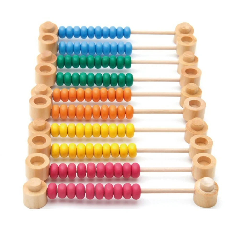

1Pcs Detachable Wooden Arithmetic Abacus Early Education Calculating Tool Students Learning Supplies Colorful Design