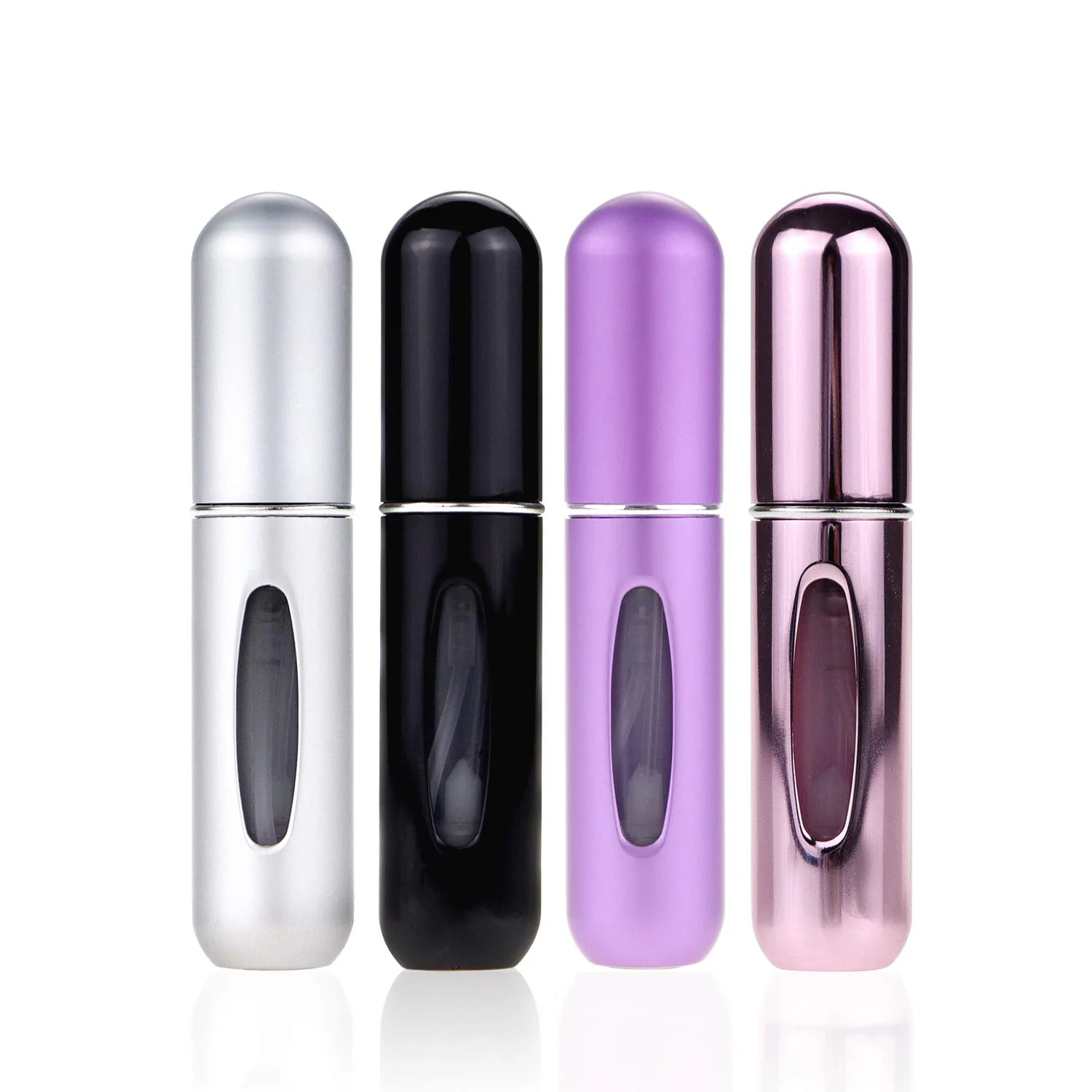 Portable  Refillable Perfume Atomizer Bottle Spray, Scent  Case for Travel 4 Pcs Pack of 5ml