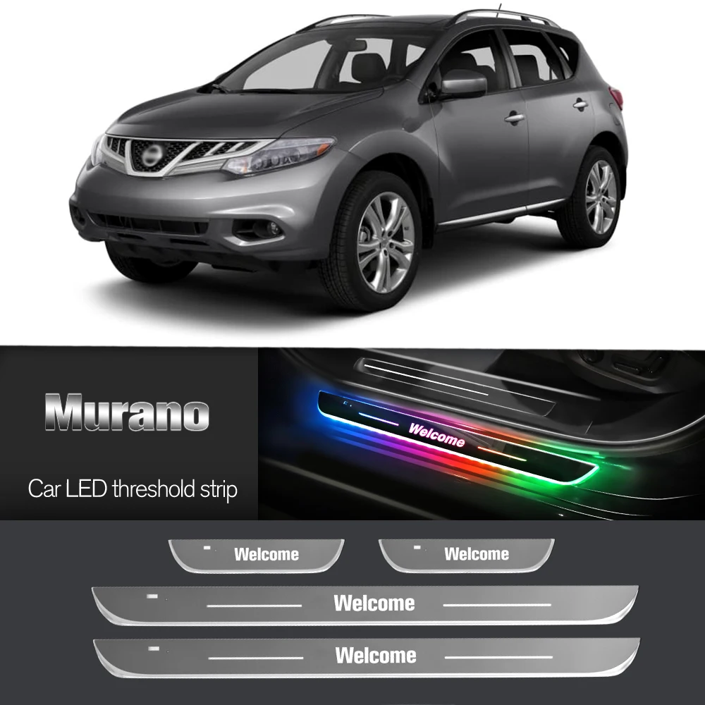 

Car Door Sill Light For Nissan Murano Z50 Z51 Z52 2003-2023 Customized Logo LED Welcome Threshold Pedal Lamp Accessories