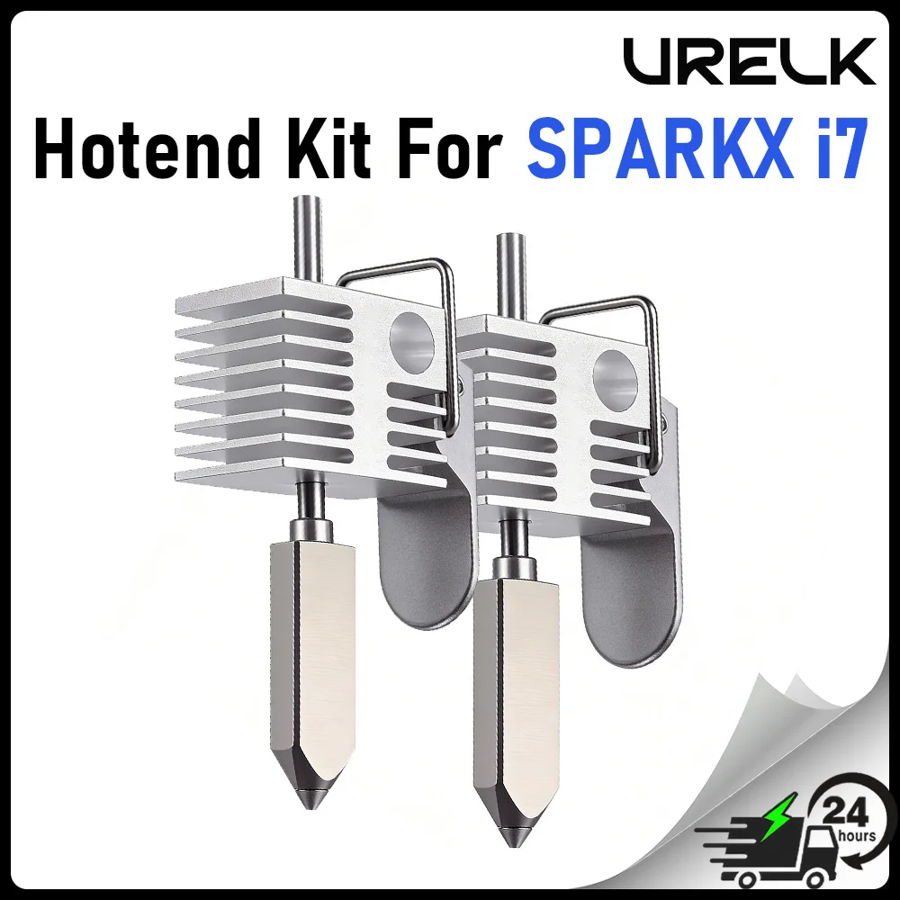

Комплект из 2-х универсальных быстросменных хотэндов для 3D-принтера Creality SPARKX i7, сопла 0.2/0.4/0.6/0.8 мм, сменный блок хотэнда