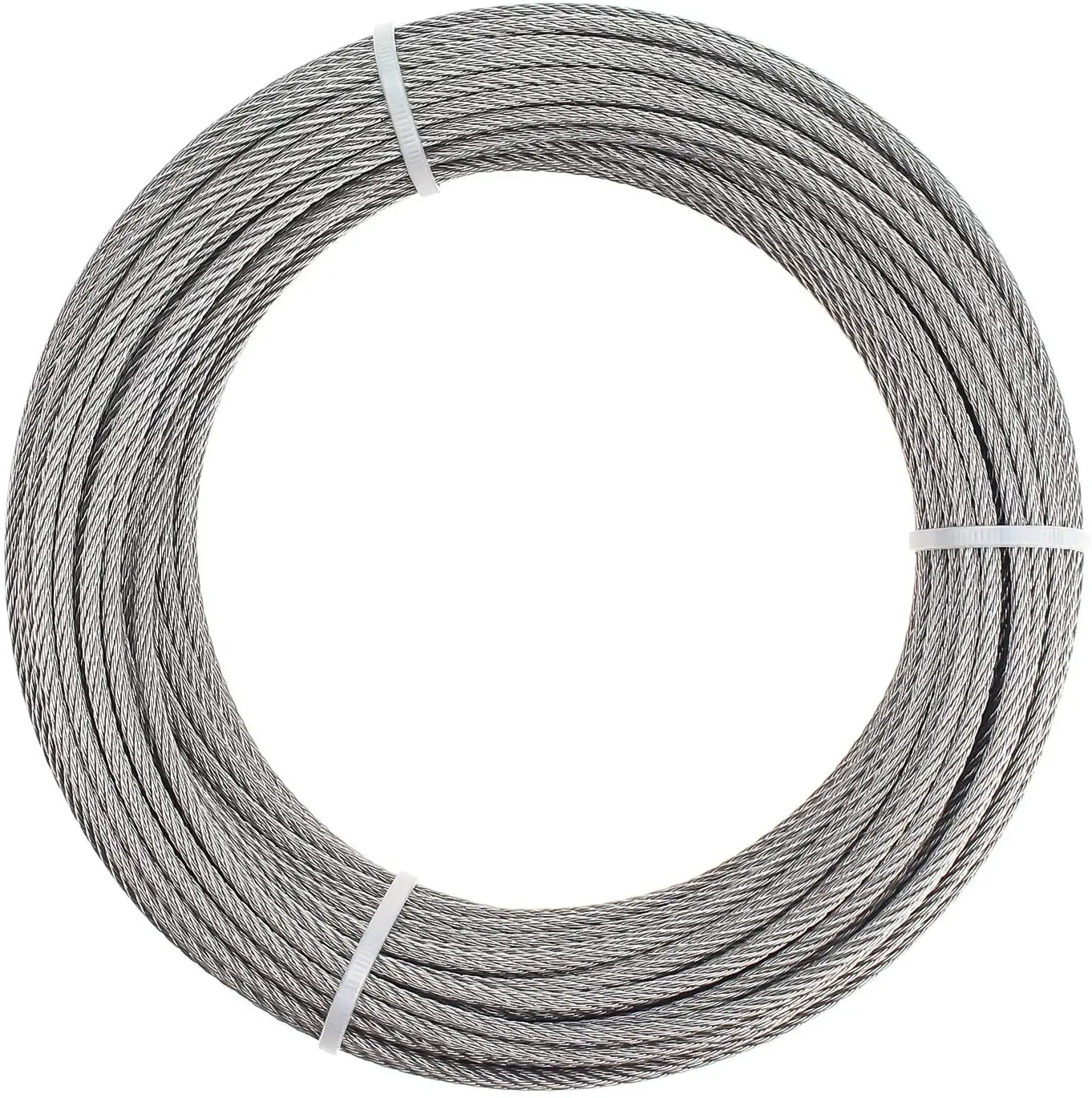 30 Meter/100 Feet 3MM 1/8\'\' Diameter Rustproof Stainless Steel 316 Grade 7X7 Wire Rope Cable Clothesline with Cutter