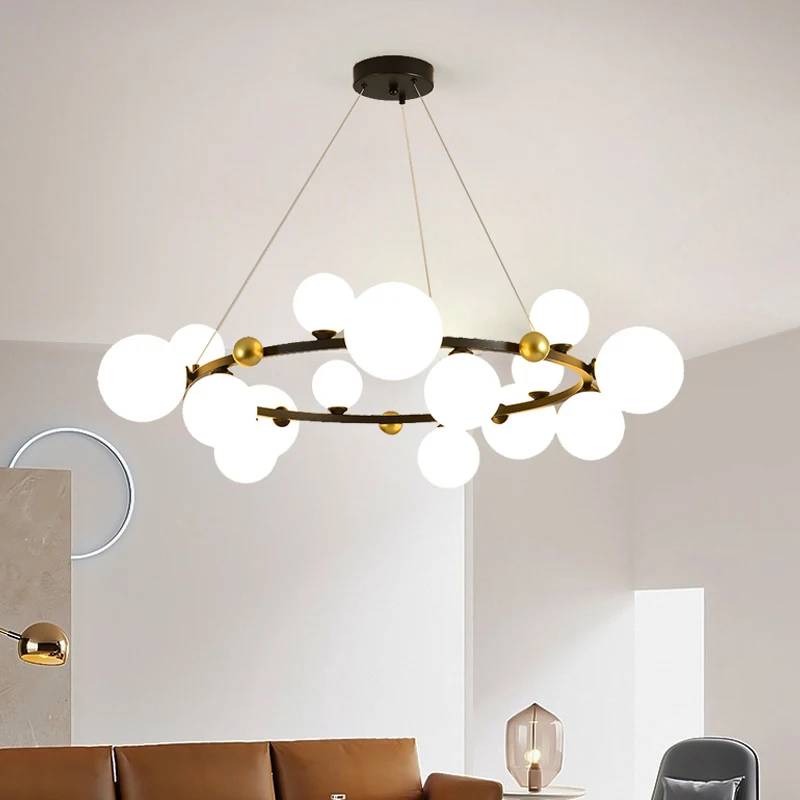 

Ceiling chandeliebubble chandelier luxurious living room lighting Bedroom Crystal Lamp Light glass ball dining light Home Decor