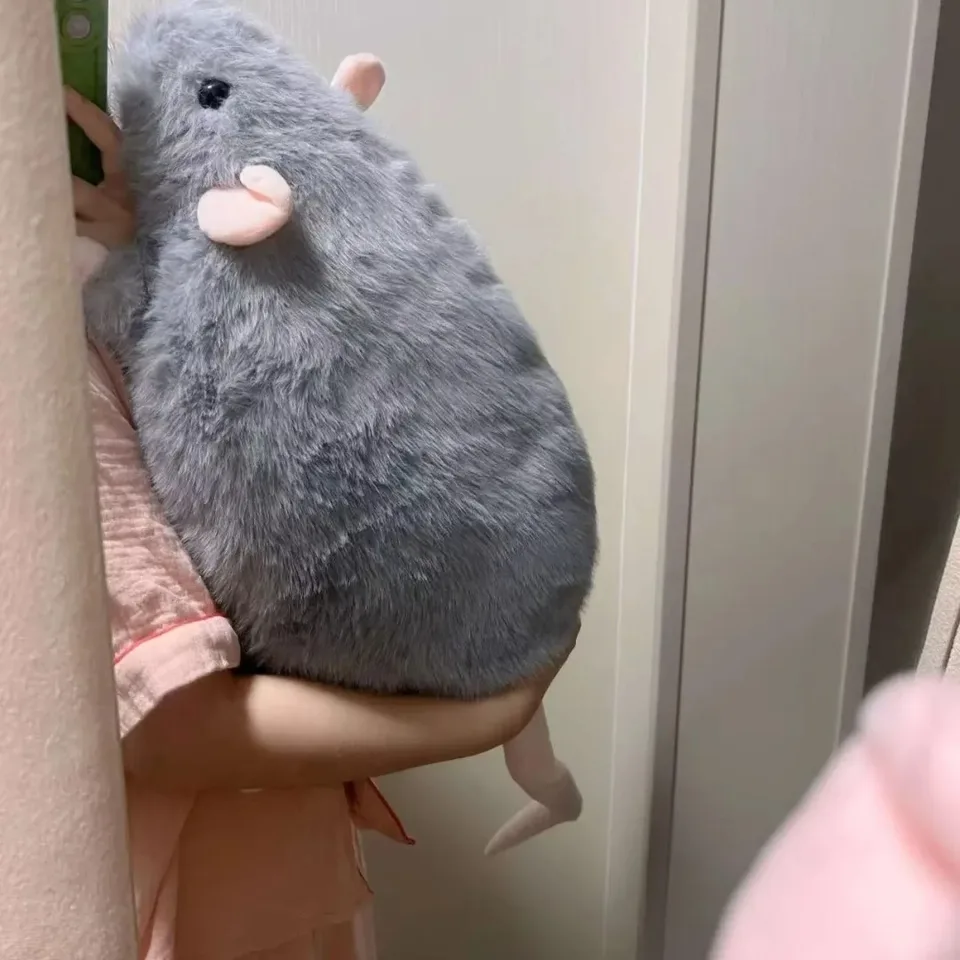 Cute 40/55/90cm Mouse Doll Cartoon Oversized Flower Branch Rat Doll Soft Plush Animal Figure Kids Gift Birthday Pet Cat Toy, image 4