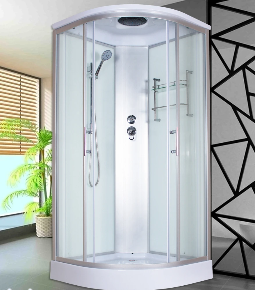 Integrated arc fan-shaped household partition bathroom glass with integrated bathroom