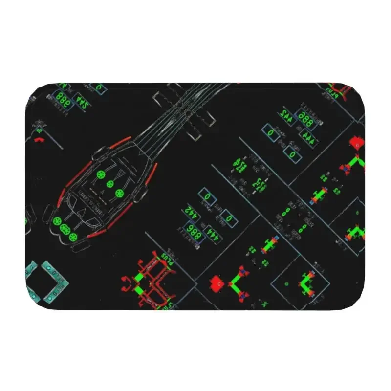 Panel 9 Pattern Aviation Helicopter Aw169 Front Door Mat Anti-Slip Indoor Waterproof Doormat Living Room Entrance Rug Carpet