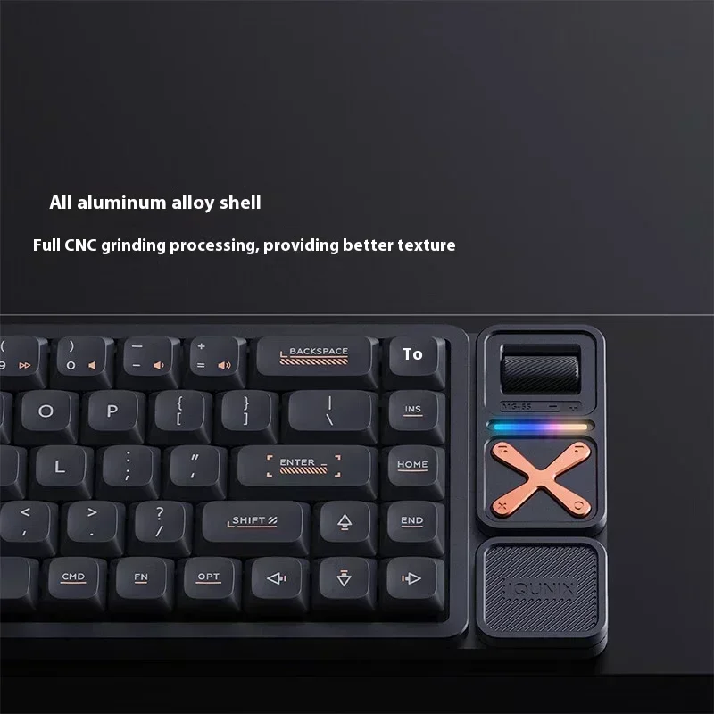 Imagem -04 - Iqunix Mg65 Pro Teclado Mecânico Liga de Alumínio Três Modos sem Fio Gamer Teclado Ultrafino Baixo Perfil Personalizar pc Escritório