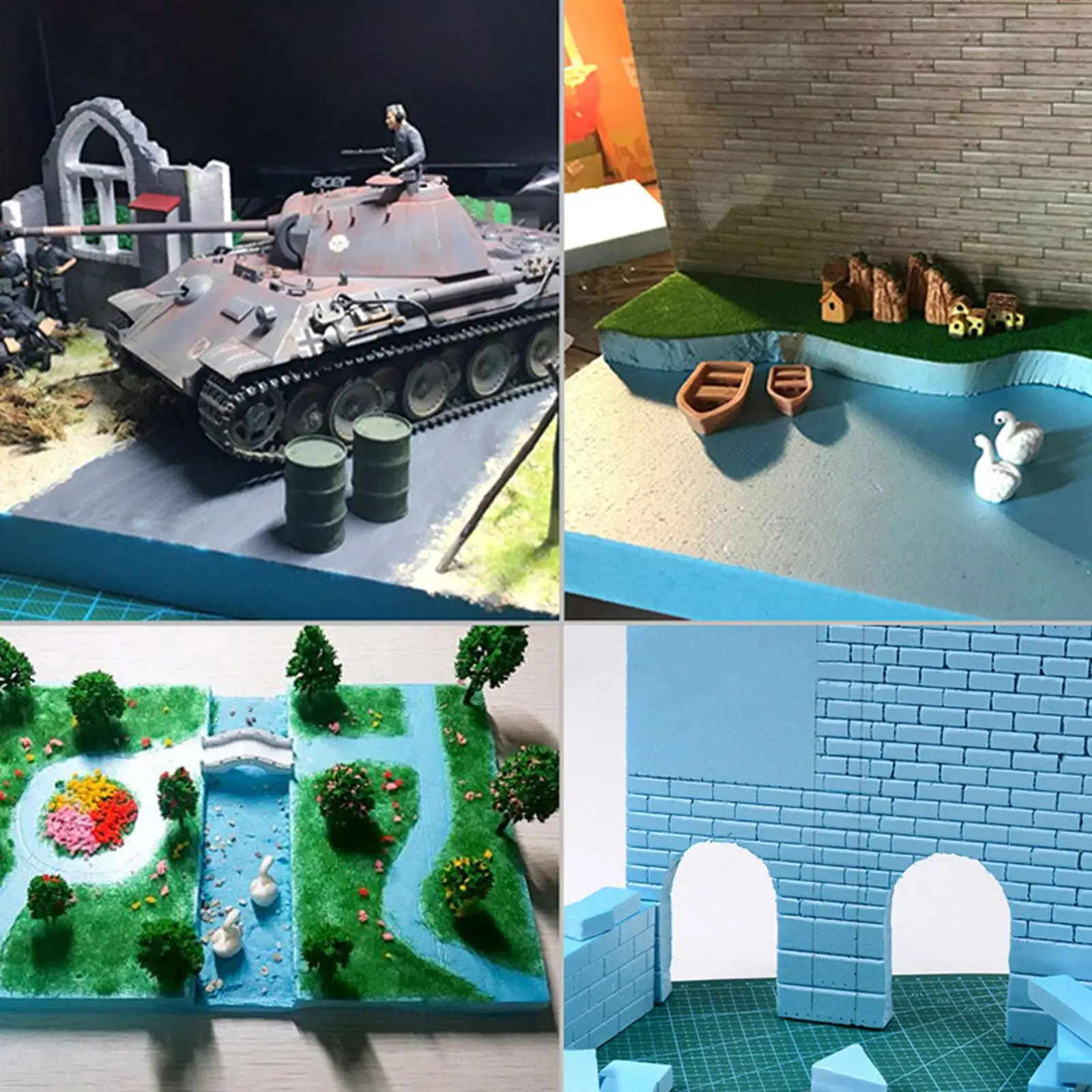 

Sculpting Craft Foam Block for DIY Landscape Construction and Miniature Garden Dioramas