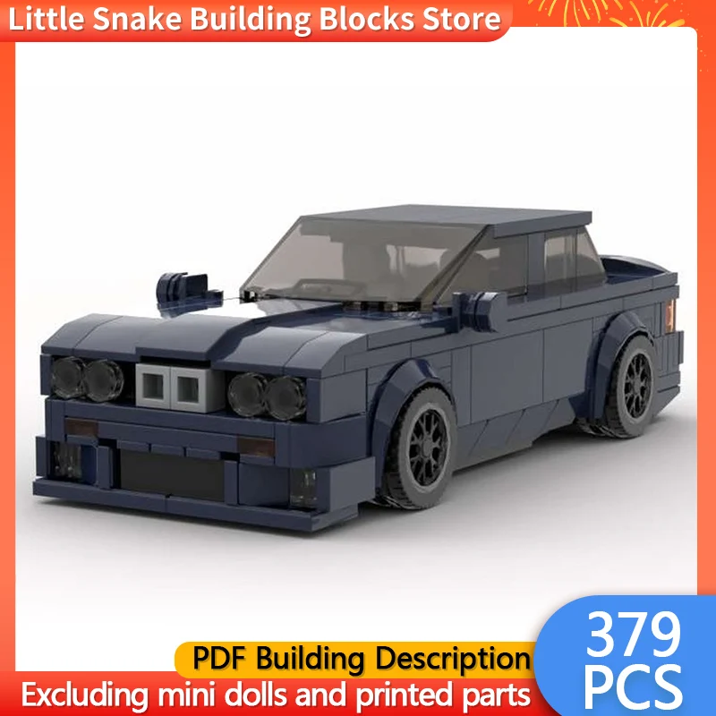 Speed Racing Car Model MOC Building Bricks E30 High-Performance Car Modular Technology Children Holiday Gifts Assemble Toys Suit