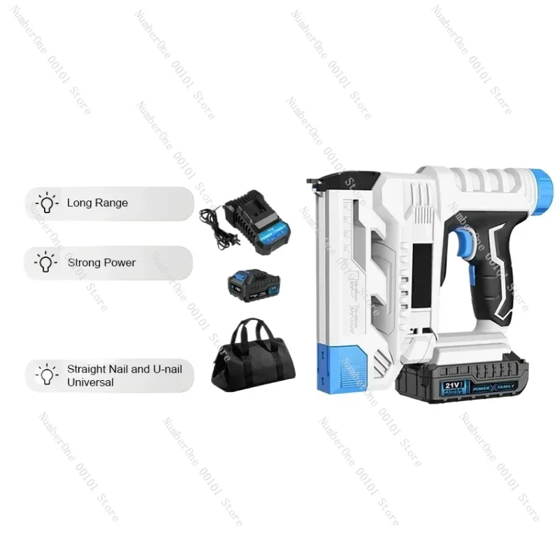 Nail Shooter Straight Door Nail Code Rechargeable Electric Nail Gun Lithium Electric Woodworking Beat Gun Nailer  Power Tools