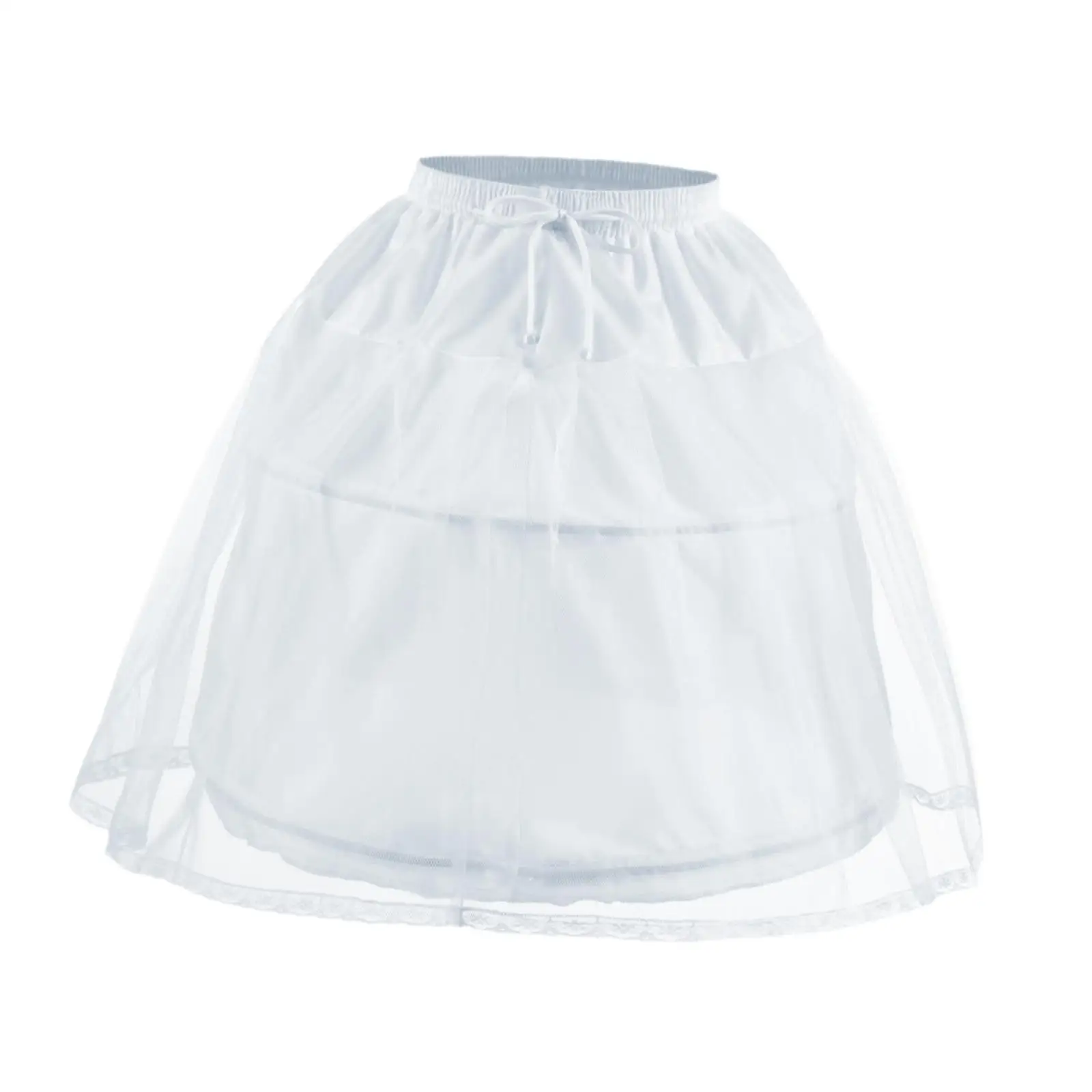 Girls Petticoat with Hoop Elastic Waist for Flower Girls Underskirt for Cosplay New Year Ball Party Dancing Stage Performance